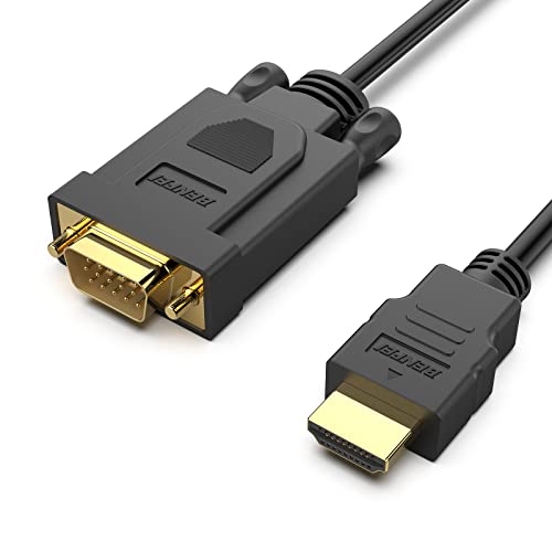 Câble HDMI vers VGA, BENFEI 1,8 M plaqué Or HDMI vers VGA (mâle à mâle), Noir