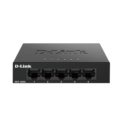 D-Link DGS-105GL/E commutateur réseau Non-géré Gigabit Ethernet (10/100/1000) Noir