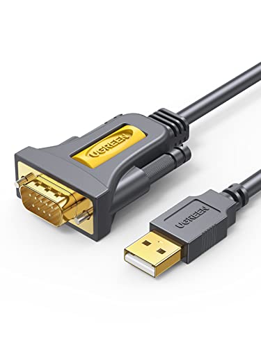 UGREEN Câble Série Câble RS232 USB Adaptateur USB vers DB9 Mâle Compatible avec Windows 10 8 7 MacOS Linux pour Routeur Switch Modem Scanner Imprimante (3M)
