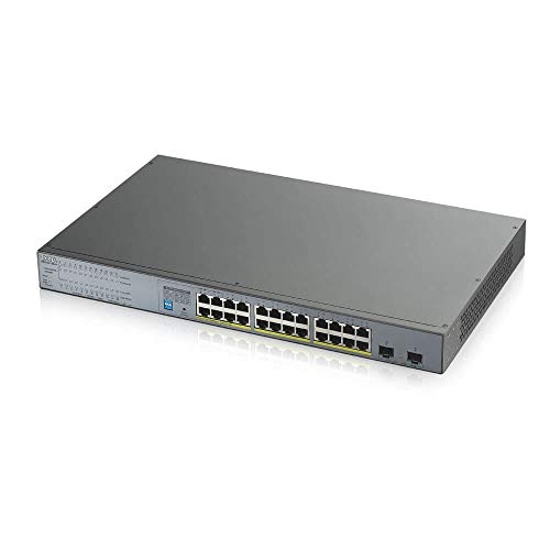 Zyxel GS1300-26HP-EU0101F commutateur réseau Non-géré Gigabit Ethernet (10/100/1000) Connexion Ethernet, supportant l'alimentation Via ce Port (PoE) Gris