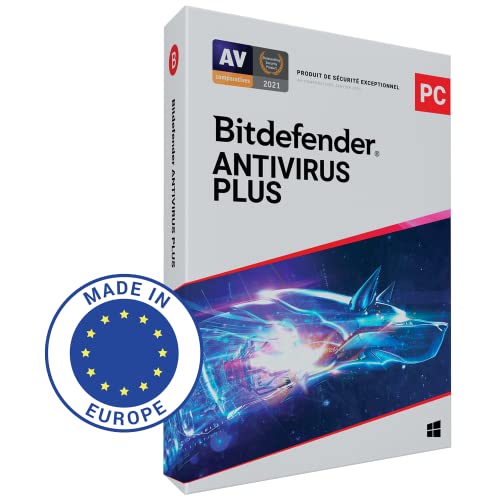 Bitdefender Antivirus Plus 2022 | 1 appareil | 1 an | PC | Téléchargement