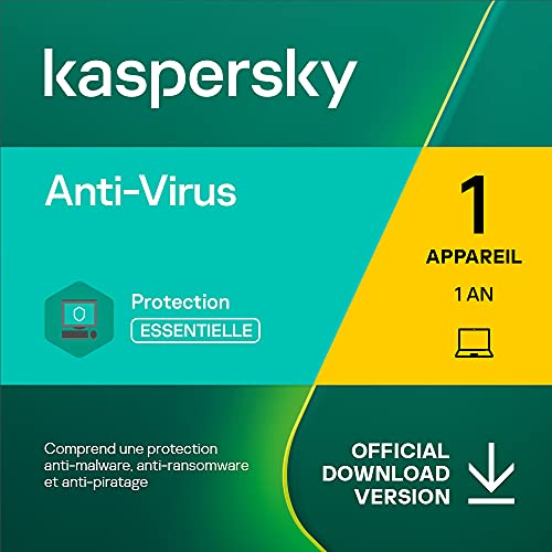 Kaspersky Anti-Virus 2022 | 1 Appareil | 1 An | Windows | Code d’activation – Envoi par Email